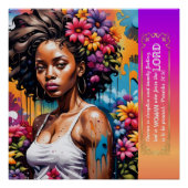 Abstracte vrouw van het geloof Spreuken 31 30 Perfect Poster (Voorkant)