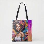 Abstracte vrouw van het geloof Spreuken 31 30 Tote Bag (Voorkant)