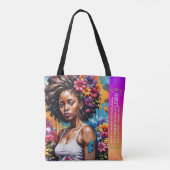 Abstracte vrouw van het geloof Spreuken 31 30 Tote Bag (Achterkant)