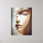 Abstracte Vrouwelijke Gezichtsmuurkunst - Modern T Canvas Afdruk (Voorkant)