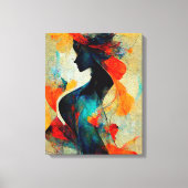 Abstracte vrouwelijke ode voor een vrouwelijke sch canvas afdruk (Voorkant)