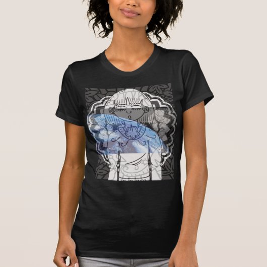 abstracte vrouwen blazen de aarde t-shirt (Voorkant)