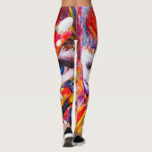 Abstracte vrouwen, geverfd leggings (Achterkant)