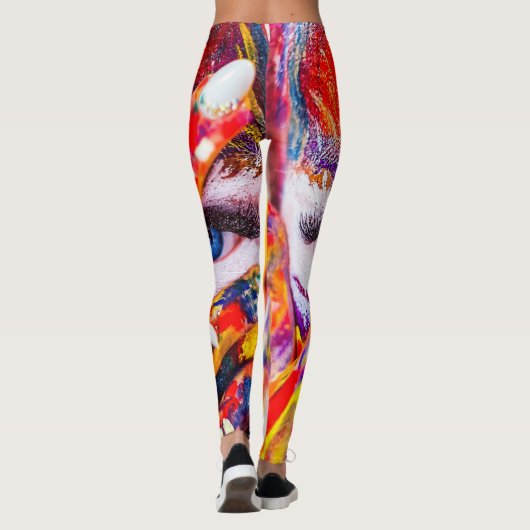 Abstracte vrouwen, geverfd leggings (Achterkant)