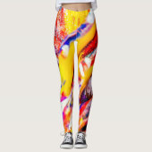 Abstracte vrouwen, geverfd leggings (Voorkant)