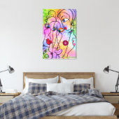 Abstracte Vrouwen Gezicht Canvas Kubisme Stijl Afdruk (Insitu (Slaapkamer))
