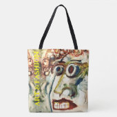 Abstracte vrouwen gezicht kunst / Mode Tote Bag (Voorkant)