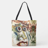 Abstracte vrouwen gezicht kunst / Mode Tote Bag (Achterkant)