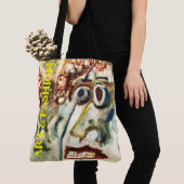 Abstracte vrouwen gezicht kunst / Mode Tote Bag (Dichtbij)