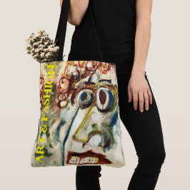 Abstracte vrouwen gezicht kunst / Mode Tote Bag