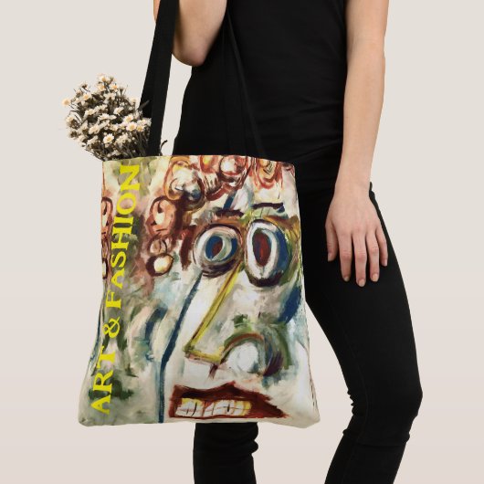 Abstracte vrouwen gezicht kunst / Mode Tote Bag (Dichtbij)