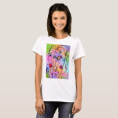 Abstracte Vrouwen Gezichten T-Shirt Moderne Stijl  (Voorkant volledig)