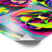 Abstracte vrouwen in zonnebrillen digitale kunst foto afdruk (Hoek)