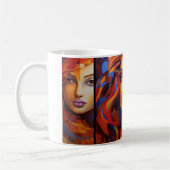 Abstracte Vrouwen Serie Versie 4 Koffiemok (Links)