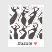 Abstracte Vrouwen silhouetten Sticker (Vel)