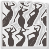 Abstracte Vrouwen silhouetten Sticker (Voorkant)