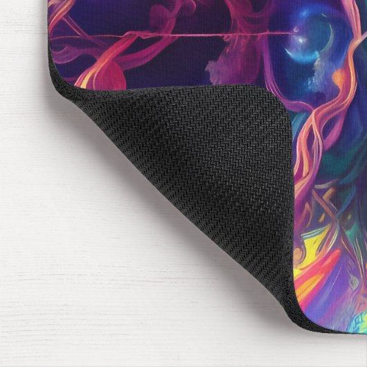 Abstracte vrouwengezicht muismat (Hoek)