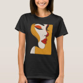 Abstracte vrouwengezicht t-shirt (Voorkant)