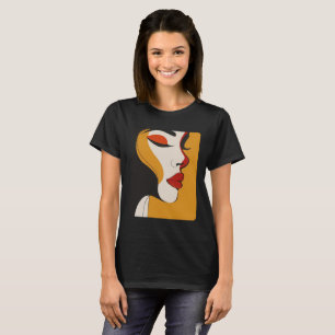 Abstracte vrouwengezicht t-shirt
