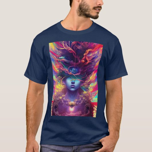 Abstracte vrouwengezicht t-shirt (Voorkant)