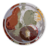 Abstracte vruchten keramische knop (Voorkant)