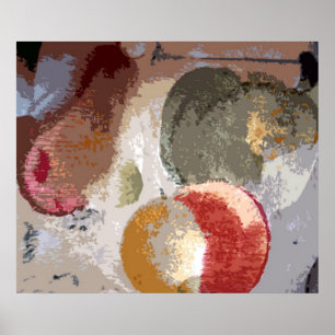 Abstracte vruchten poster
