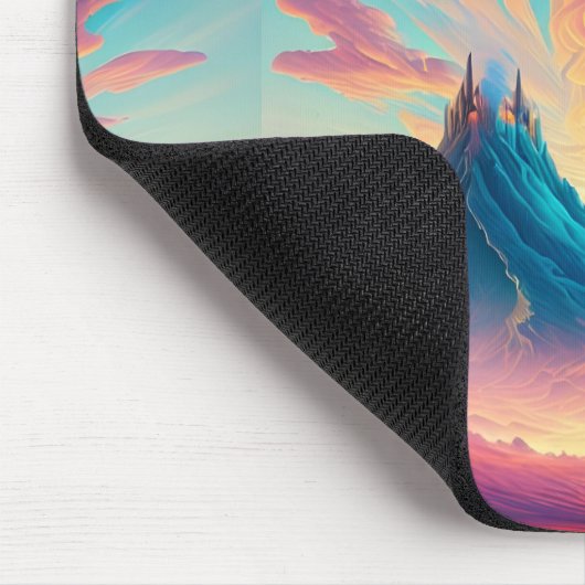 Abstracte vulkanische zonsopgang muismat (Hoek)