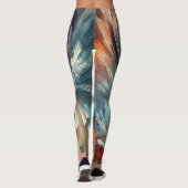 Abstracte vuur en ijs Swirl Vrouwen Leggings (Achterkant)