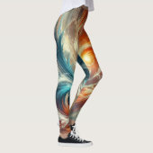 Abstracte vuur en ijs Swirl Vrouwen Leggings (Rechts)