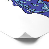 Abstracte vuur- en waterbotsing poster (Hoek)