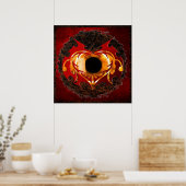 Abstracte vuurhartoog poster (Keuken)