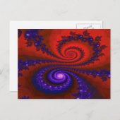 Abstracte vuurkunst en ijsfractal briefkaart (Voorkant / Achterkant)