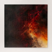 Abstracte vuurkunst legpuzzel (Horizontaal)
