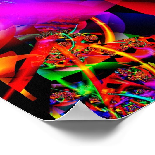 Abstracte vuurkunst poster (Hoek)