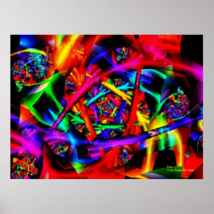 Abstracte vuurkunst poster