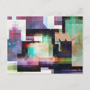 Abstracte vuurtoren briefkaart