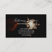 Abstracte vuurwerkregenbui met lange belichting visitekaartje (Achterkant)