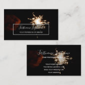 Abstracte vuurwerkregenbui met lange belichting visitekaartje (Voorkant / Achterkant)