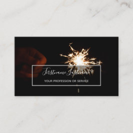 Abstracte vuurwerkregenbui met lange belichting visitekaartje