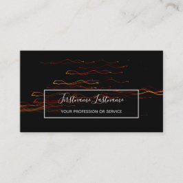 Abstracte vuurwerkregenbui met lange belichting visitekaartje