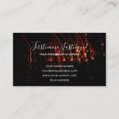 Abstracte vuurwerkregenbui met lange belichting visitekaartje (Achterkant)