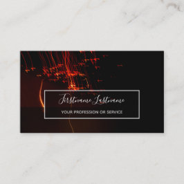 Abstracte vuurwerkregenbuis met lange blootstellin visitekaartje