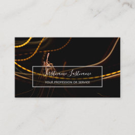 Abstracte vuurwerkregenbuis met lange blootstellin visitekaartje