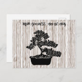Abstracte Waarheid Goedheid Schoonheid Bonsai Tree Feestdagenkaart (Voorkant / Achterkant)