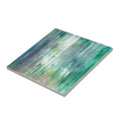 Abstracte Wabi Sabi Art met mossy-hand Tegeltje (Zijkant)