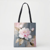 Abstracte Wabi-Sabi Flower Tote Bag (Voorkant)