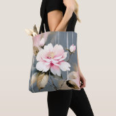 Abstracte Wabi-Sabi Flower Tote Bag (Dichtbij)