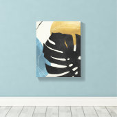 Abstracte Wall Art palmblad minimalistische geomet Canvas Afdruk (Insitu (Houten vloer))