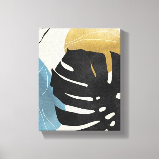 Abstracte Wall Art palmblad minimalistische geomet Canvas Afdruk (Voorkant)