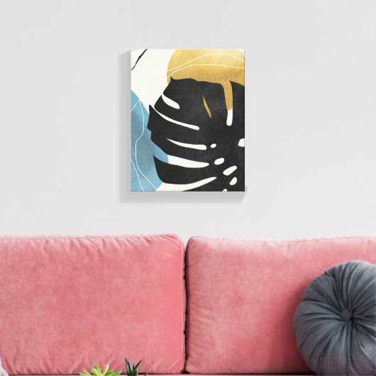 Abstracte Wall Art palmblad minimalistische geomet Canvas Afdruk (Insitu (Woonkamer))